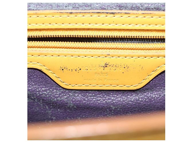 LOUIS VUITTON Borsa a Mano Sac Plat Epi Gialla M52079 LV Auth BD1385 Giallo - vista 18