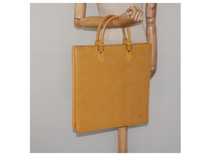 LOUIS VUITTON Borsa a Mano Sac Plat Epi Gialla M52079 LV Auth BD1385 Giallo - vista 21
