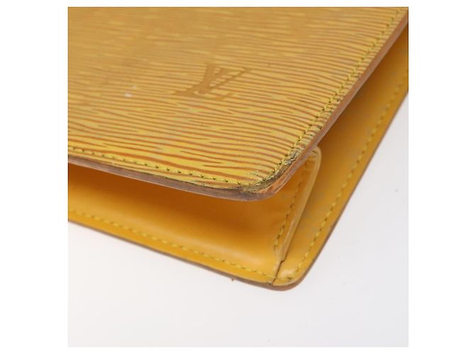 LOUIS VUITTON Borsa a Mano Sac Plat Epi Gialla M52079 LV Auth BD1385 Giallo - vista 9