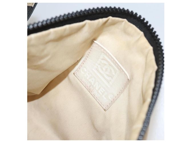 Borsa a Spalla CHANEL Sport in Nylon Bianco e Nero CC Auth BA888 - vista 20