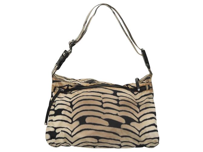 Borsa a Spalla CHANEL Sport in Nylon Bianco e Nero CC Auth BA888 - vista 3