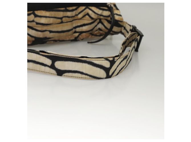 Borsa a Spalla CHANEL Sport in Nylon Bianco e Nero CC Auth BA888 - vista 7