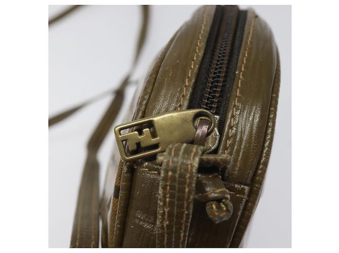 FENDI Zucchino Canvas Schultertasche Braun Auth ep8229 - Ansicht 10