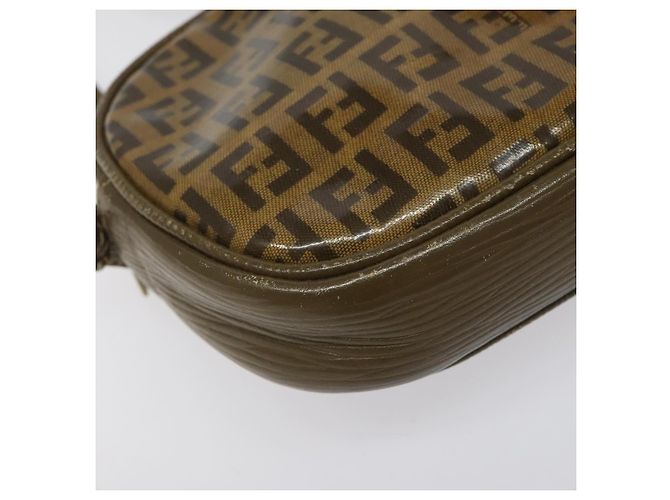 FENDI Zucchino Canvas Schultertasche Braun Auth ep8229 - Ansicht 14