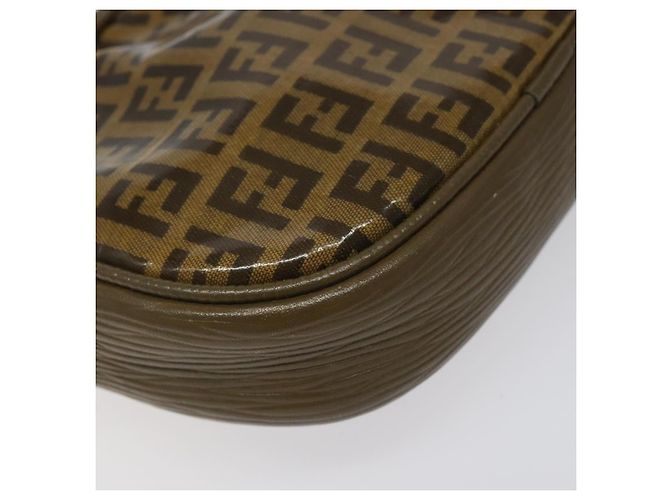 FENDI Zucchino Canvas Schultertasche Braun Auth ep8229 - Ansicht 16