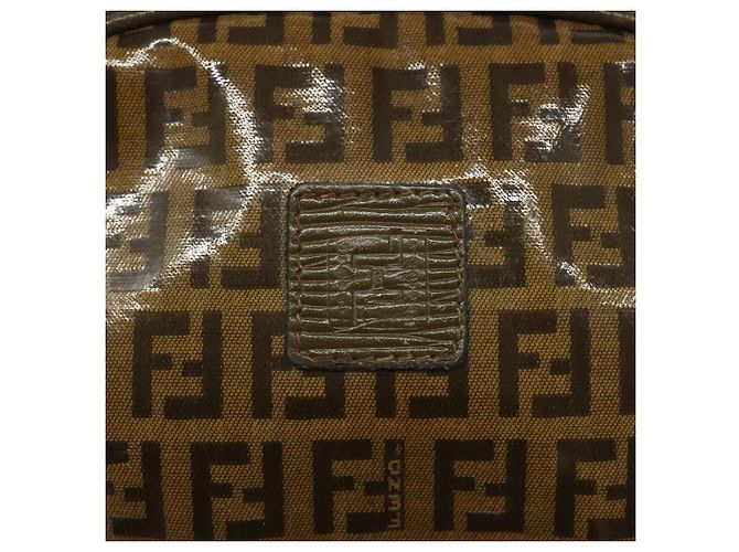 FENDI Zucchino Canvas Schultertasche Braun Auth ep8229 - Ansicht 17