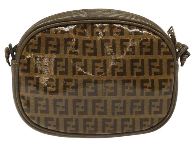 FENDI Zucchino Canvas Schultertasche Braun Auth ep8229 - Ansicht 2