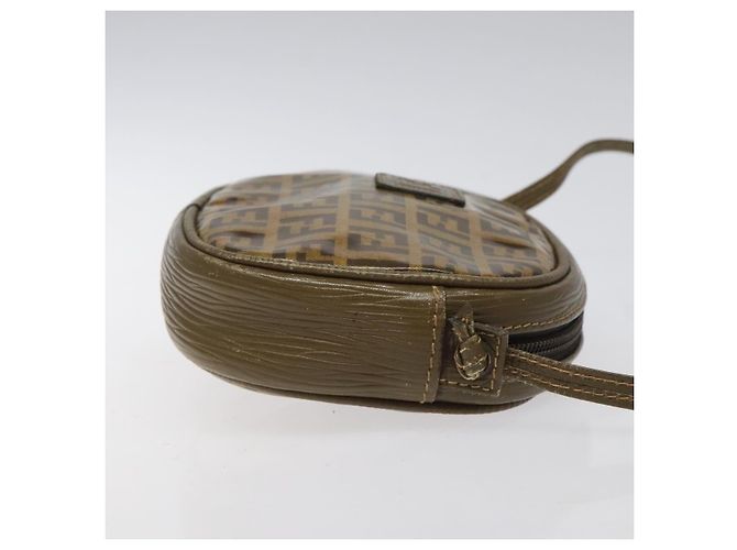 FENDI Zucchino Canvas Schultertasche Braun Auth ep8229 - Ansicht 3