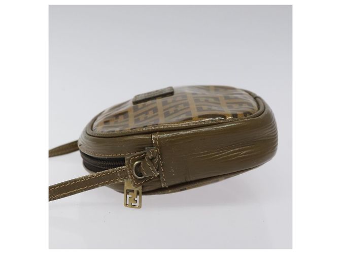 FENDI Zucchino Canvas Schultertasche Braun Auth ep8229 - Ansicht 4