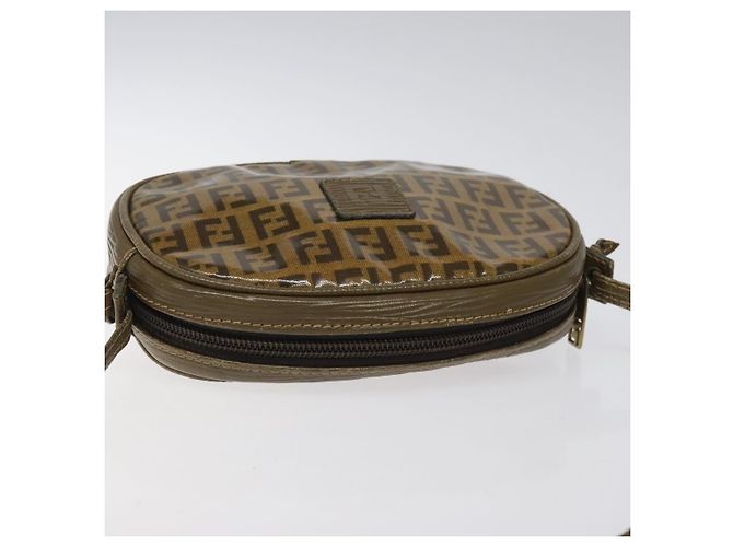 FENDI Zucchino Canvas Schultertasche Braun Auth ep8229 - Ansicht 6