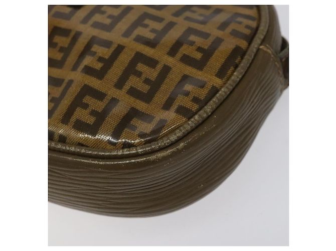 FENDI Zucchino Canvas Schultertasche Braun Auth ep8229 - Ansicht 9