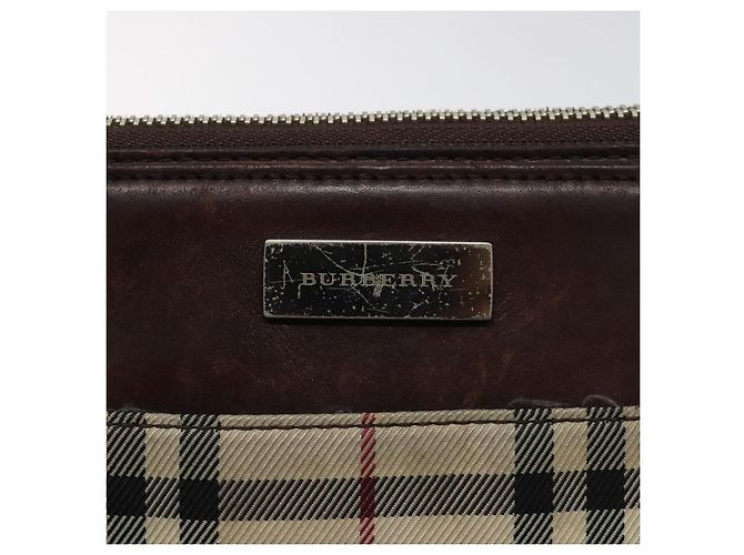 Borsa a spalla Nova Check in nylon beige e argento di BURBERRY Auth ki5644 - vista 10