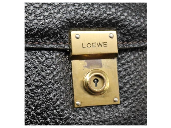 LOEWE Anagram Borsa da Lavoro in Pelle Nera Auth bs24101 Nero - vista 10