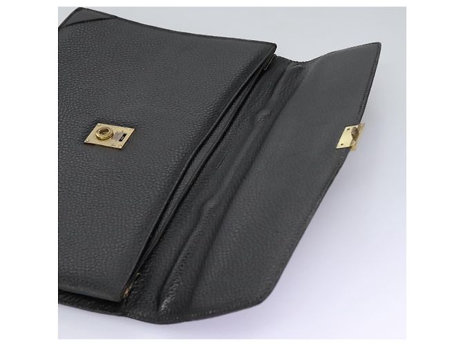 LOEWE Anagram Borsa da Lavoro in Pelle Nera Auth bs24101 Nero - vista 11