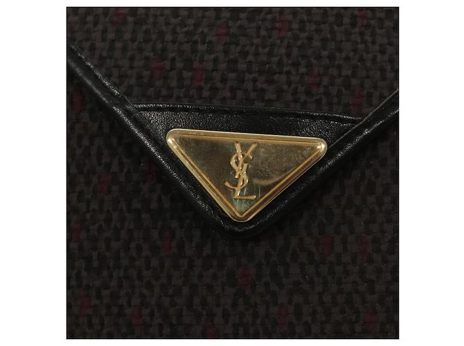 Borsa a spalla SAINT LAURENT in tela viola oro Auth sw211 D'oro Porpora - vista 14