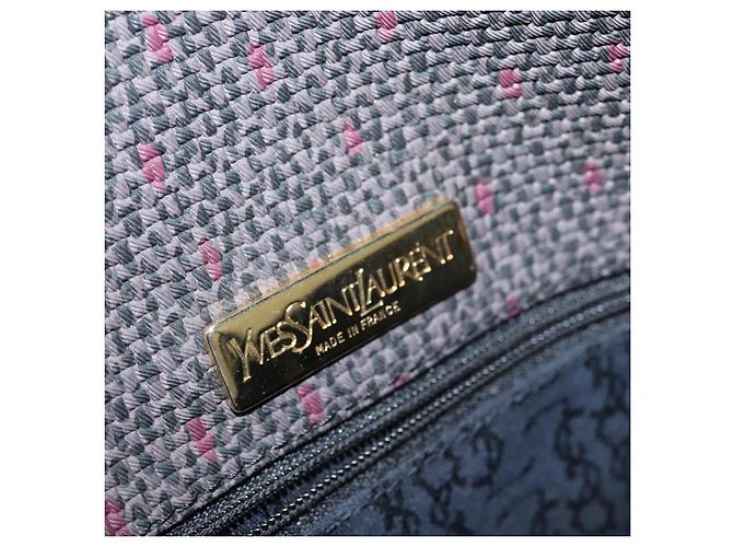 Borsa a spalla SAINT LAURENT in tela viola oro Auth sw211 D'oro Porpora - vista 15