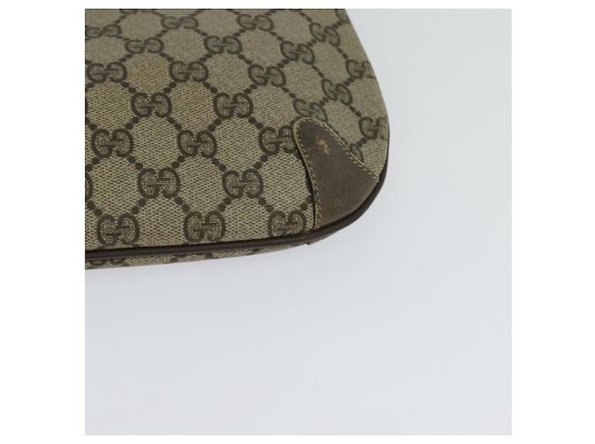 GUCCI GG Supreme Web Sherry Line Borsa PVC Beige Oro 904 02 026 Auth ki5611 D'oro - vista 11