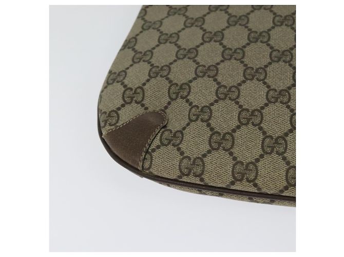 GUCCI GG Supreme Web Sherry Line Borsa PVC Beige Oro 904 02 026 Auth ki5611 D'oro - vista 12