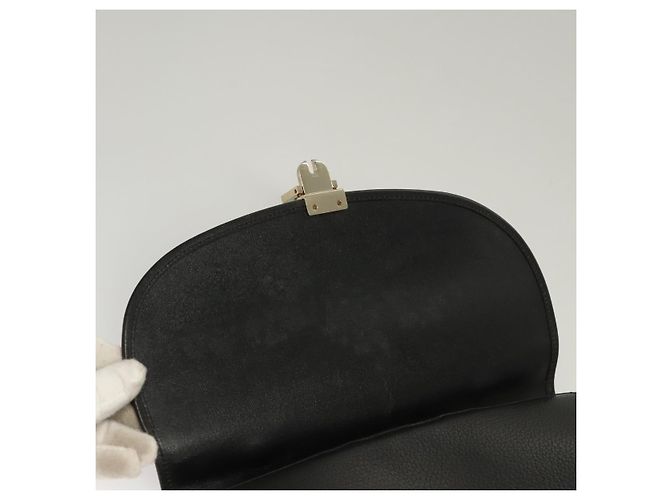 Autre Marque Borsa a mano in pelle Burberrys 2 vie nera Auth ep8214 Nero - vista 10
