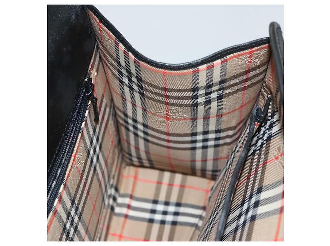 Autre Marque Borsa a mano in pelle Burberrys 2 vie nera Auth ep8214 Nero - vista 18