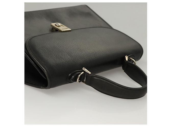 Autre Marque Borsa a mano in pelle Burberrys 2 vie nera Auth ep8214 Nero - vista 6