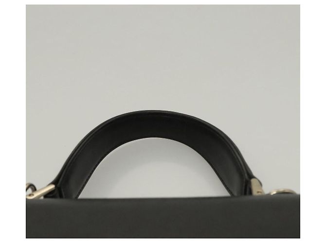 Autre Marque Borsa a mano in pelle Burberrys 2 vie nera Auth ep8214 Nero - vista 8