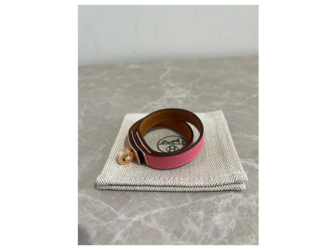 Kelly Hermès Bracciali HERMES T. Pelle Rosa - vista 4