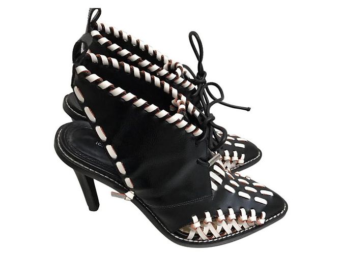 Sandali LOUIS VUITTON T.EU 37.5 Pelle Nero - vista 8