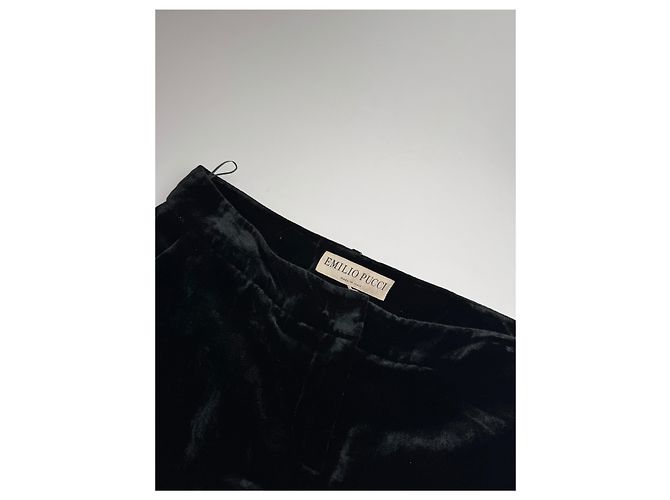 Vintage Emilio Pucci Samtrock schwarz IT40 - Ansicht 13