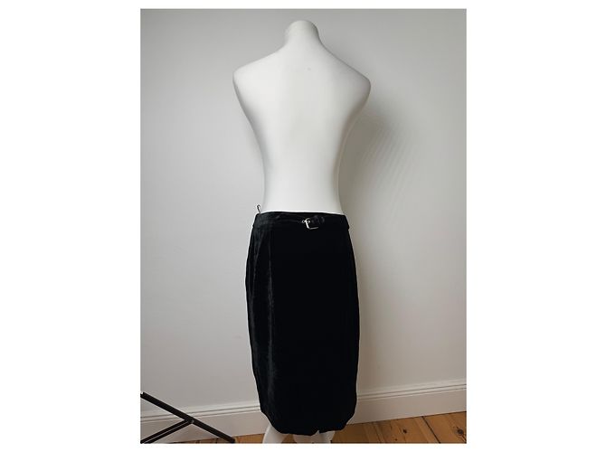Vintage Emilio Pucci Samtrock schwarz IT40 - Ansicht 2