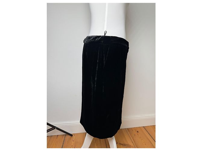 Vintage Emilio Pucci Samtrock schwarz IT40 - Ansicht 4