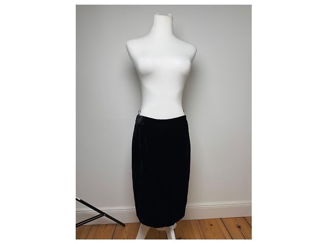 Vintage Emilio Pucci Samtrock schwarz IT40 - Ansicht 6