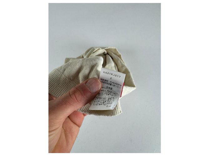 Vintage Issey Miyake Rollkragenoberteil Beige 38/M - Ansicht 14