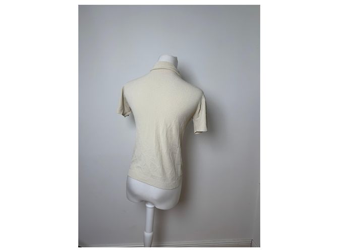 Vintage Issey Miyake Rollkragenoberteil Beige 38/M - Ansicht 2