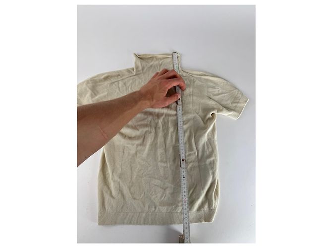 Vintage Issey Miyake Rollkragenoberteil Beige 38/M - Ansicht 6