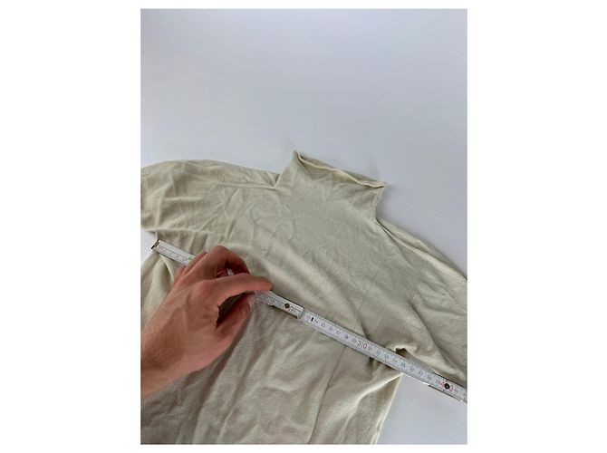 Vintage Issey Miyake Rollkragenoberteil Beige 38/M - Ansicht 7