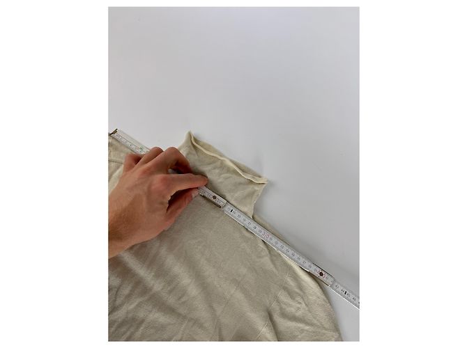 Vintage Issey Miyake Rollkragenoberteil Beige 38/M - Ansicht 9