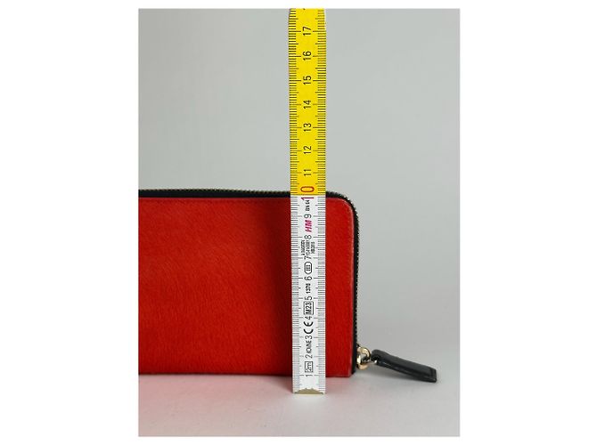Emilio Pucci Vintage Miu Miu Leather Wallet red Orange - view 13