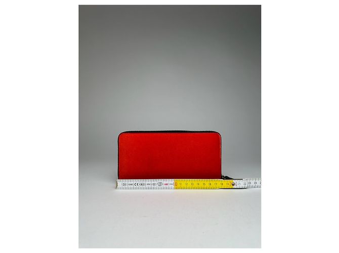 Emilio Pucci Vintage Miu Miu Leather Wallet red Orange - view 15