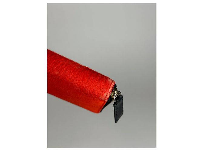 Emilio Pucci Vintage Miu Miu Leather Wallet red Orange - view 7