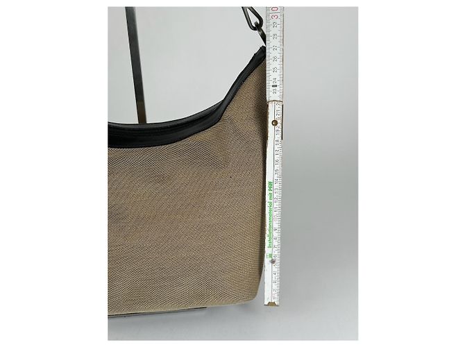Vintage Gucci Top Handler Handtasche Grau Beige - Ansicht 13