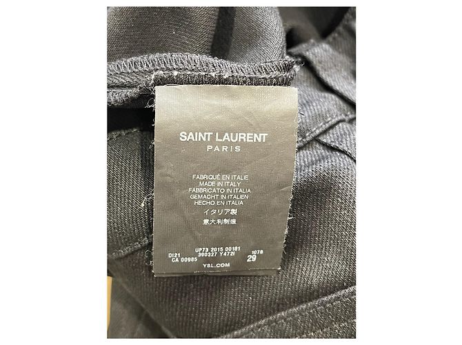 Jeans SAINT LAURENT T.US 29 Algodón Negro - vista 7