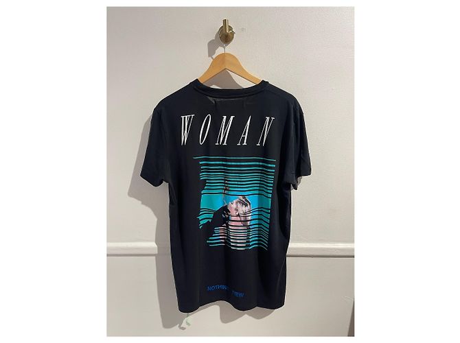 Off White Top OFF-WHITE T.International S Cotone Nero - vista 3