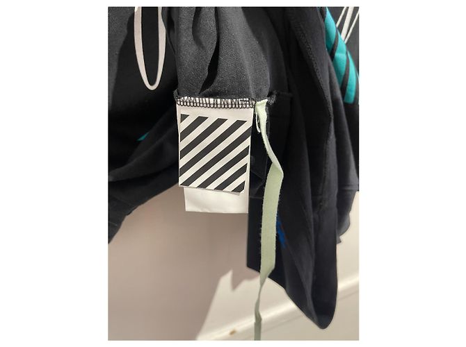 Off White Top OFF-WHITE T.International S Cotone Nero - vista 5