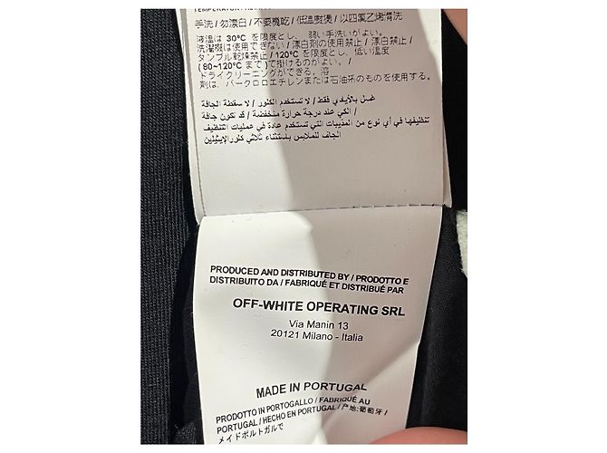 Off White Top OFF-WHITE T.International S Cotone Nero - vista 6