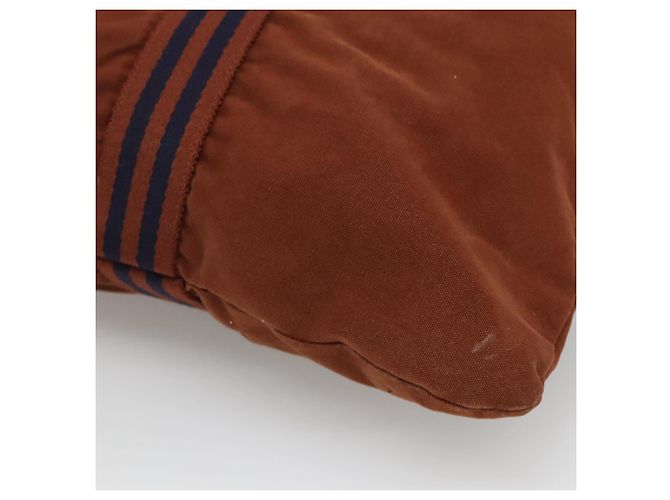 Hermès HERMES Fourre Tout Porte Documents Sac Business Toile Marron Marine Auth nb456 Bleu Marine - vue 12
