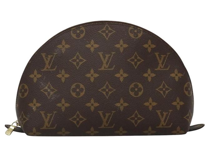LOUIS VUITTON Pochette Cosmetica Demi Ronde Monogram M47520 LV Auth BD1294 Monogramma - vista 13
