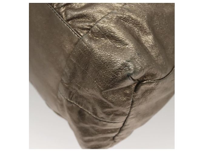Borsa a Spalla GUCCI in Pelle Argento Oro 197061 Auth nb455 D'oro - vue 11