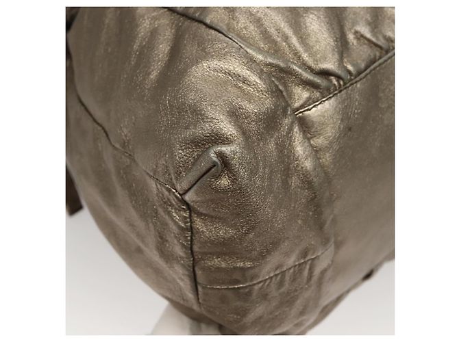 Borsa a Spalla GUCCI in Pelle Argento Oro 197061 Auth nb455 D'oro - vue 12