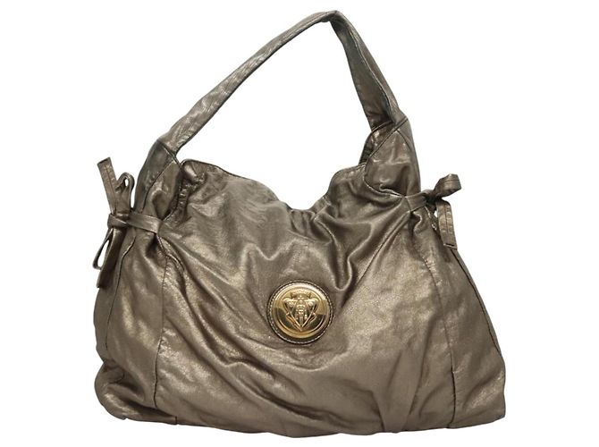 Borsa a Spalla GUCCI in Pelle Argento Oro 197061 Auth nb455 D'oro - vue 2